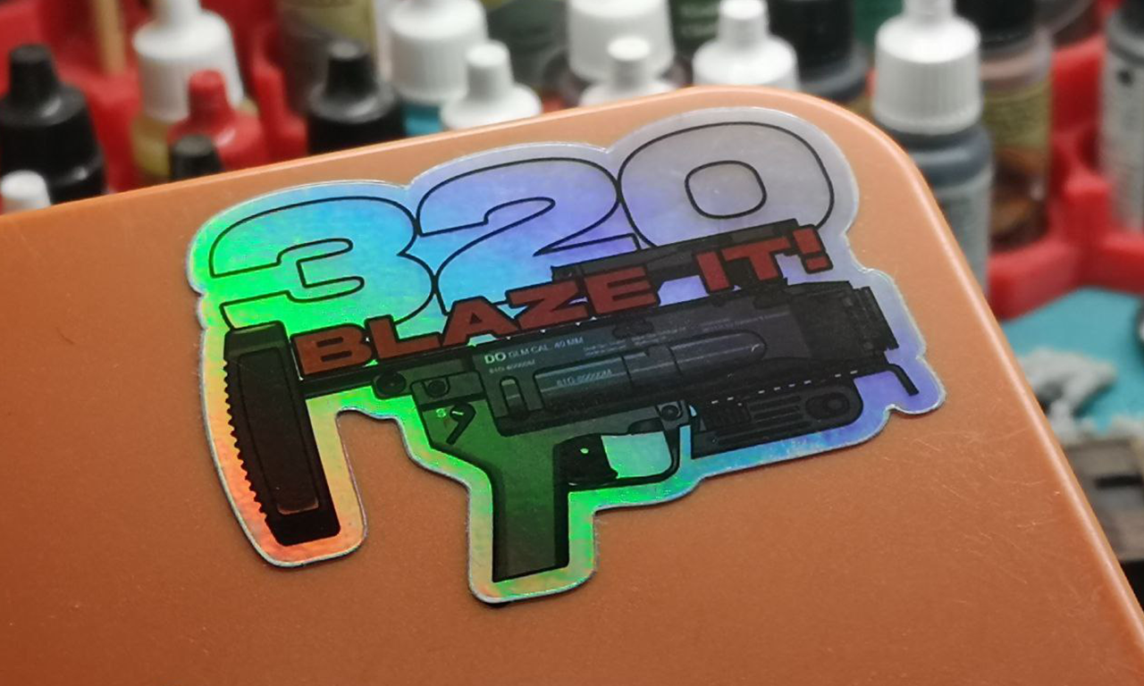 Holographic Sticker "320 - Blaze it"