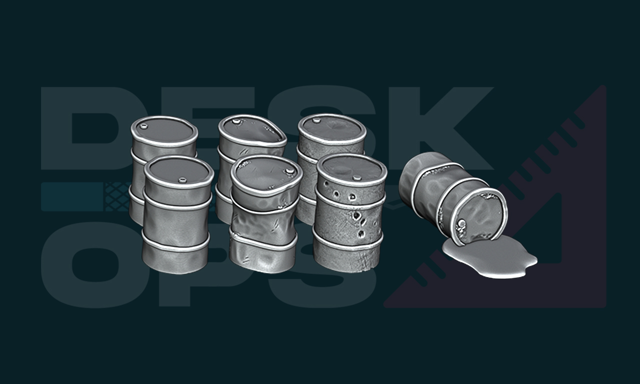 Damaged Metal Barrels Set