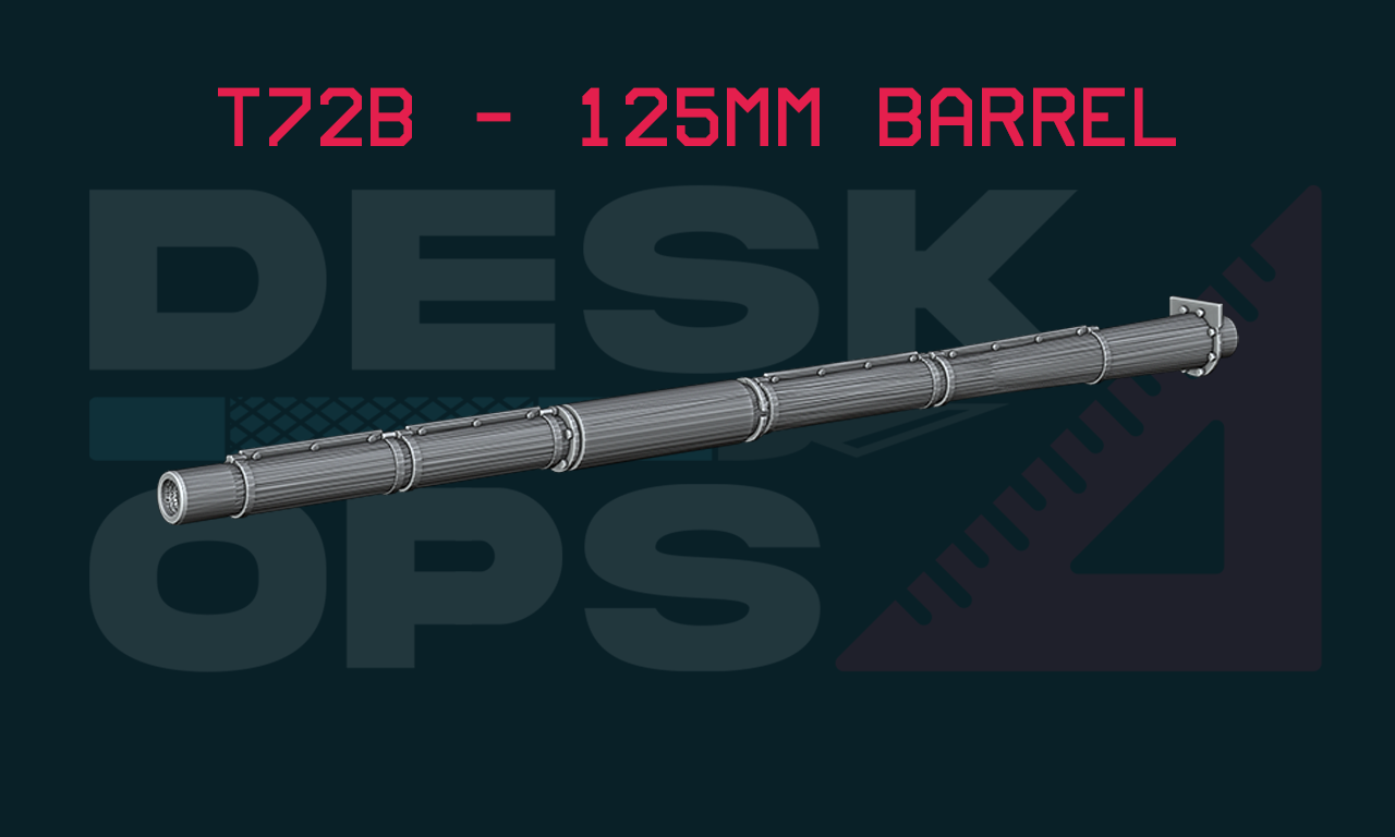 Spare 125mm Gun/Barrel for BobMack3D T-72B-Series