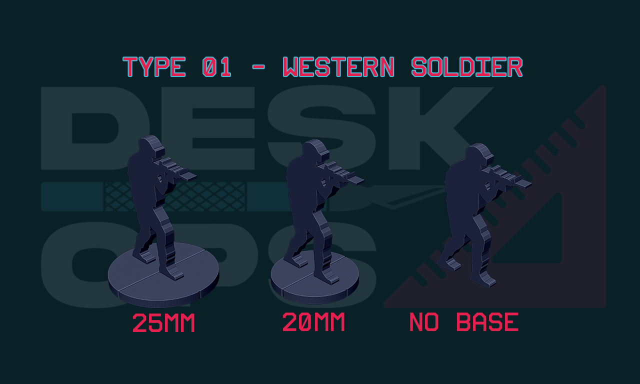 Soldier Silhouette Miniature Set x12